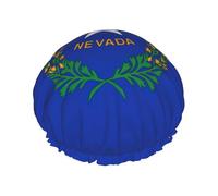 Bonnet de douche léger avec imprimé drapeau de l'État du Nevada pour homme et femme - Chapeau souple et bonnet de bain réutilisable