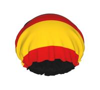 Bonnet de douche léger imprimé drapeau allemand pour homme et femme - Chapeau doux réutilisable et bonnet de bain
