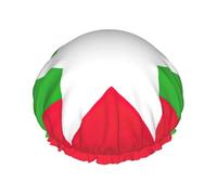 Bonnet de douche léger imprimé drapeau de la Birmanie pour homme et femme - Chapeau souple réutilisable et bonnet de bain pour cheveux