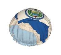 Bonnet de douche Map01 avec drapeau du Nicaragua - Réutilisable - Grand bonnet de douche pour homme - Séchage rapide - Entretien des cheveux longs et courts - Pour enfants