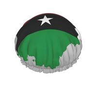 Bonnet de douche Map01 motif drapeau de Sao Tomé et Principe - Réutilisable - Grand bonnet de douche pour homme - Séchage rapide - Cheveux longs et courts - Pour le bain des enfants