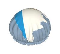 Bonnet de douche Map02 motif drapeau de l'Uruguay - Réutilisable - Grand bonnet de douche pour homme - Séchage rapide - Entretien des cheveux longs et courts - Pour enfants