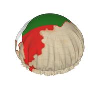 Bonnet de douche Map03 avec drapeau de la République tchétchène - Réutilisable - Grand bonnet de douche pour homme - Séchage rapide - Entretien des cheveux longs et courts - Pour enfants