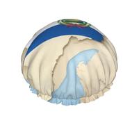 Bonnet de douche Map04 avec drapeau du Nicaragua - Réutilisable - Grand bonnet de douche pour homme - Séchage rapide - Entretien des cheveux longs et courts - Pour enfants