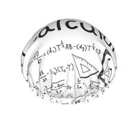 Bonnet de douche mathématique géométrique Geek Calculus Print pour femme, réutilisable, imperméable, double couche avec sangle élastique, taille unique