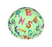 Bonnet de douche mignon cochons roses imperméable de luxe bonnets de douche pour femmes bonnet de bain réutilisable bonnet de douche tendance avec élastique facile à porter adapté aux cheveux longs