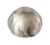 Bonnet de douche mignon imprimé lapin blanc, élastique et réutilisable pour cheveux longs, grand bonnet de douche imperméable, pour femmes, hommes, enfants