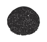 Bonnet de douche motif constellation de divination étoilée pour femmes, réutilisable, grand bonnet de douche pour hommes, séchage rapide, soins des cheveux, longs et courts pour enfants