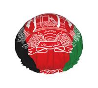 Bonnet de douche motif drapeau de l'Afghanistan pour homme et femme, réutilisable, imperméable, long et épais, soins des cheveux, courts et enfants