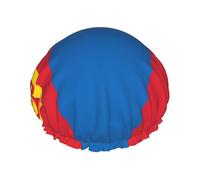 Bonnet de douche motif drapeau mongol pour homme et femme, réutilisable, imperméable, long et épais, soins des cheveux, courts et enfants