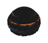 Bonnet de douche mystérieux cosmique avec trous noirs imprimés pour femme - Double couche - Imperméable - Réutilisable - Élastique - Protection des cheveux - Pour spa et salon de bain