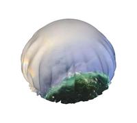 Bonnet de douche Niagara Falls avec bonnet de douche élastique et imperméable double couche réutilisable, cache-oreilles pour hommes, femmes.
