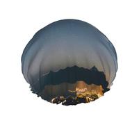Bonnet de douche Night Sky Sunset avec une double couche, maintient bien vos cheveux, que ce soit pendant la douche ou le bain.