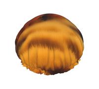 Bonnet de douche paysage d'herbe dorée d'automne avec une double couche, maintient bien vos cheveux, que ce soit pendant la douche ou le bain.