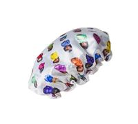 Bonnet de douche portable avec motif créatif unisexe avec bords élastiques pour un usage domestique Casquette unisexe