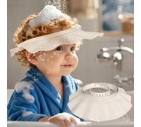 Bonnet de douche pour bébé, visière de bain douce et réglable pour un lavage sûr des cheveux, garde les yeux et les oreilles au sec, protection amusante de l'heure du bain pour bébés, tout-petits et