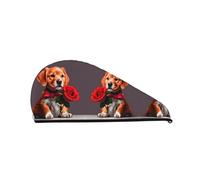 Bonnet de douche pour chien semblable à un gentleman : bonne performance d'absorption de l'eau et convient aux fées avec tous les types de cheveux