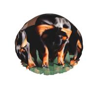 Bonnet de douche pour chien Teckel Weiner - Non mouillant - Double couche réutilisable - Bonnet de douche pour cheveux longs