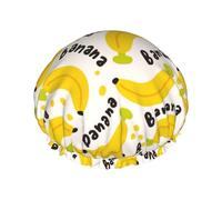 Bonnet de douche pour douche - Bonnet de douche double couche réutilisable et imperméable pour femme avec doublure en PEVA et corde élastique
