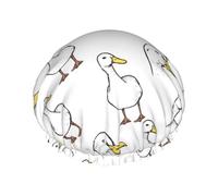 Bonnet de douche pour douche - Grand bonnet de douche minimaliste mignon en forme de canard réutilisable et imperméable à l'eau - Bonnet de douche double couche pour femme - Bonnet de douche pour