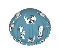Bonnet de douche pour douche - Joli bonnet de douche double couche réutilisable et imperméable pour femme, bonnet de douche pour femme avec doublure en PEVA et corde élastique