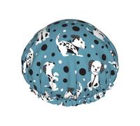 Bonnet de douche pour douche - Joli bonnet de douche double couche réutilisable et imperméable pour femme, bonnet de douche pour femme avec doublure en PEVA et corde élastique