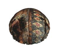 Bonnet de douche pour douche - Vintage Poker Chips double couche réutilisable, grand bonnet de douche pour femme, bonnet de douche pour douche avec doublure en PEVA et corde élastique