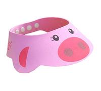 Bonnet de douche pour enfants - Choisissez parmi 3 motifs amusants de bonnet de douche bébé cochon, grenouille ou ours (cochon rose)