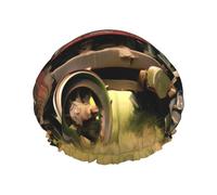 Bonnet de douche pour femme avec imprimé photo de tracteur ancien - Léger et réutilisable - Double couche imperméable - Anti-fuite.