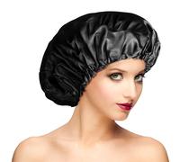 Bonnet de douche pour femme, extra large, réglable, imperméable et réutilisable, bonnet de douche pour femme et fille, cheveux longs et épais, bonnets de bain pour protection des cheveux