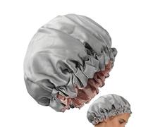 Bonnet De Douche Pour Femme - Grand Bonnet De Sommeil Double Couche En Imitation Soie | Chapeau De Cheveux De Bain Élastique Imperméable À Large Bord | De Douche Pour Longues Tresses Spa Home S