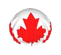 Bonnet de douche pour femme, grande bande élastique lavable avec imprimé drapeau canadien
