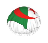 Bonnet de douche pour femme, grande bande élastique lavable, motif carte de l'Algérie