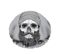 Bonnet de douche pour femme, imperméable et réutilisable, motif tête de mort, marin, capitaine, hipster, avec tuyau