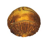 Bonnet de douche pour femme imprimé hiéroglyphes égyptiens avec bande élastique réglable et vibrant, réutilisable et imperméable