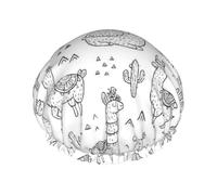 Bonnet de Douche pour Femme Lamas et cactus Bonnet de Douche pour hôtel