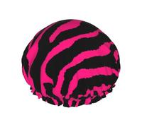 Bonnet de douche pour femme, léger, réutilisable, doux, double couche imperméable, étanche, motif léopard et tigre zèbre.
