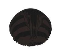 Bonnet de douche pour femme, motif tête de taureau sur le drapeau américain, réutilisable, imperméable, doux, double couche de protection