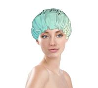 Bonnet de douche pour femme, réutilisable, imperméable, double couche, bande élastique, bonnet de bain pour cheveux longs, bonnet de bain pour cheveux longs, pas tous ceux qui errent sont perdus. 1