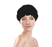 Bonnet de douche pour femme, réutilisable, imperméable, double couche, bande élastique, bonnet de bain pour cheveux longs, fleur colorée, bonnet de berger allemand pour douche