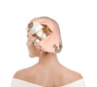 Bonnet de douche pour femmes et hommes UK réutilisable imperméable avec élastique imprimé Berger Australien Rouge Merle Chien Simple Rose
