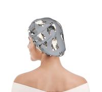 Bonnet de douche pour femmes et hommes UK réutilisable imperméable avec élastique imprimé Berger Australien Bleu Merle Chien Gris Simple