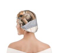 Bonnet de douche pour femmes et hommes UK réutilisable imperméable avec élastique imprimé Chiots Golden Retriever Chiens Labrador Chiens