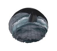 Bonnet de douche queue de baleine à bosse pour femme - Double couche - Bonnet de bain épais réutilisable et imperméable avec bande élastique - Lavable - Pour homme et femme - Spa et salon