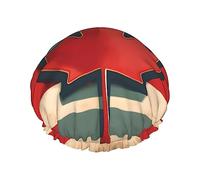 Bonnet de douche rétro avec motif drapeau du Canada pour femme, léger, réutilisable, doux, double couche, étanche, étanche.