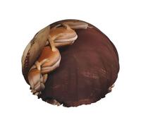 Bonnet de douche rétro imprimé baseball - Double couche de bain avec doublure élastique - Idéal pour la maison, le spa, l'hôtel et les voyages