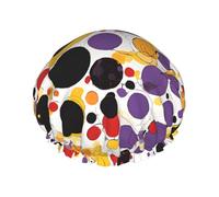 Bonnet de douche rétro moderne du milieu du siècle avec formes de goutte - Bonnet de douche imperméable extra large - Protection double couche pour cheveux longs/bouclés - Réutilisable et facile à