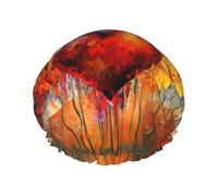 Bonnet de douche réutilisable à ailes abstraites d'amour - bonnet de douche double couche imperméable, élastique et respectueux de l'environnement pour un usage quotidien