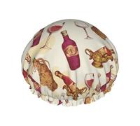 Bonnet de douche réutilisable à double couche pour cheveux non mouillés, grande taille pour toutes les longueurs de cheveux