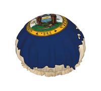 Bonnet de douche réutilisable avec double couche élastique pour cheveux longs Motif drapeau du Minnesota Map03